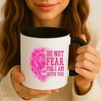 Do Not Fear For I Am With You Pink Lion Coffee Mug thumb 3