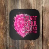 Do Not Fear For I Am With You Pink Lion Coaster thumb 0
