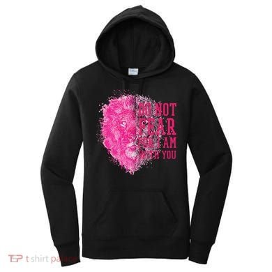 Do Not Fear For I Am With You Pink Lion Women's Hoodie
