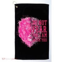 Do Not Fear For I Am With You Pink Lion Golf Towel thumb 0