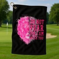 Do Not Fear For I Am With You Pink Lion Golf Towel thumb 1