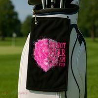Do Not Fear For I Am With You Pink Lion Golf Towel thumb 2