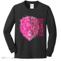 Do Not Fear For I Am With You Pink Lion Kids Long Sleeve Shirt thumb 0