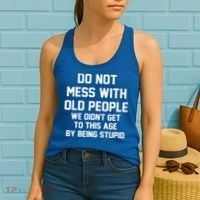 Do Not Mess With Old People Funny Women's Tank Top thumb 2