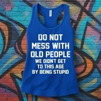 Do Not Mess With Old People Funny Women's Tank Top thumb 3