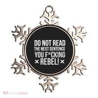 Do Not Read Funny Rebel Ornament thumb 0