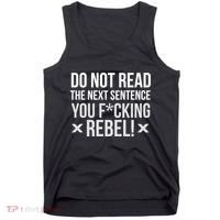 Do Not Read Funny Rebel Tank Top thumb 0