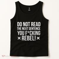 Do Not Read Funny Rebel Tank Top thumb 2