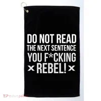 Do Not Read Funny Rebel Golf Towel thumb 0