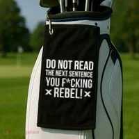 Do Not Read Funny Rebel Golf Towel thumb 2