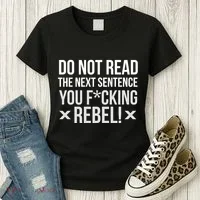 Do Not Read Funny Rebel Women's T-Shirt thumb 3