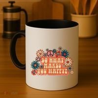Do What Makes You Happy Retro Coffee Mug thumb 4