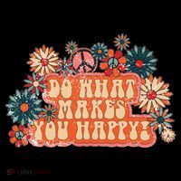 Do What Makes You Happy Retro Ornament thumb 1