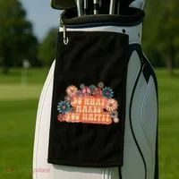 Do What Makes You Happy Retro Golf Towel thumb 2