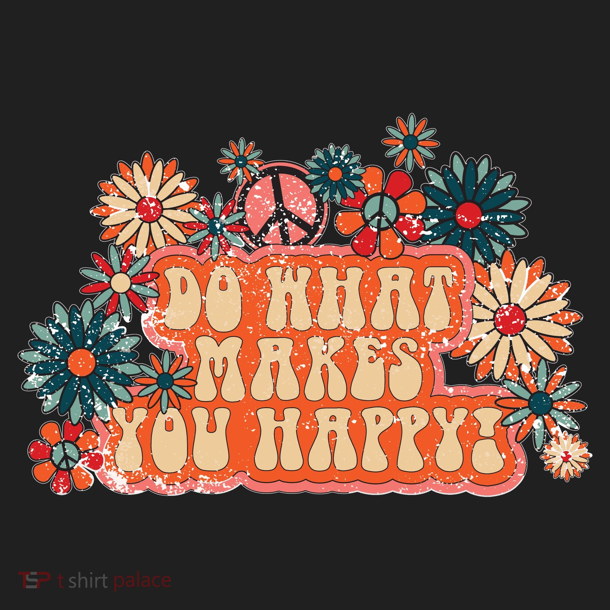 Do What Makes You Happy Retro Golf Towel