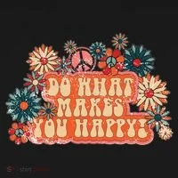 Do What Makes You Happy Retro Women's T-Shirt thumb 6