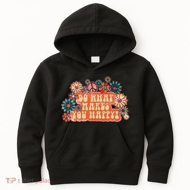 Do What Makes You Happy Retro Kids Hoodie