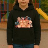 Do What Makes You Happy Retro Kids Hoodie thumb 3