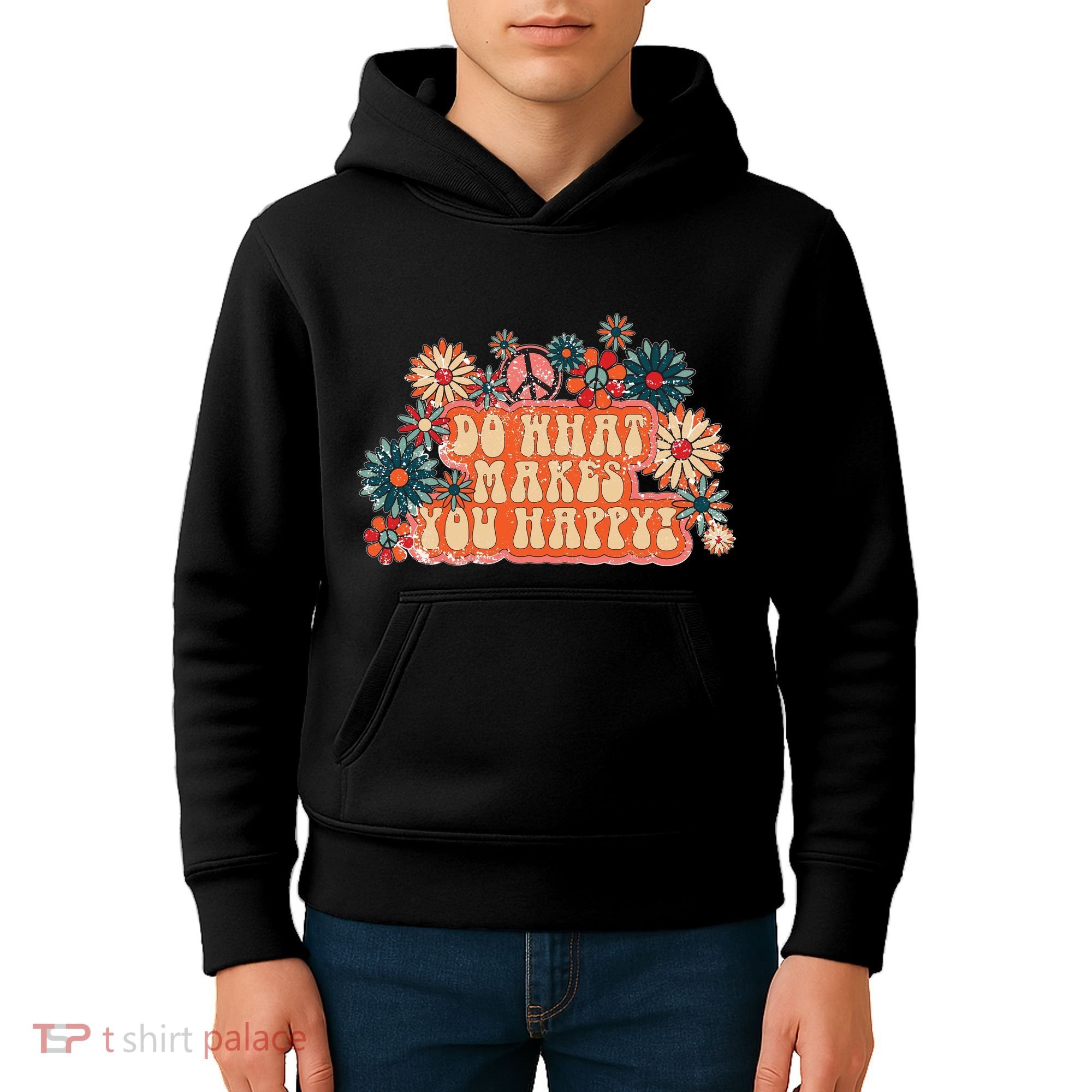 Do What Makes You Happy Retro Kids Hoodie
