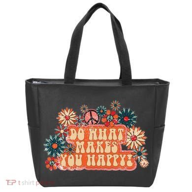 Do What Makes You Happy Retro Tote Bag