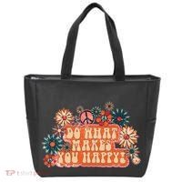 Do What Makes You Happy Retro Tote Bag thumb 0