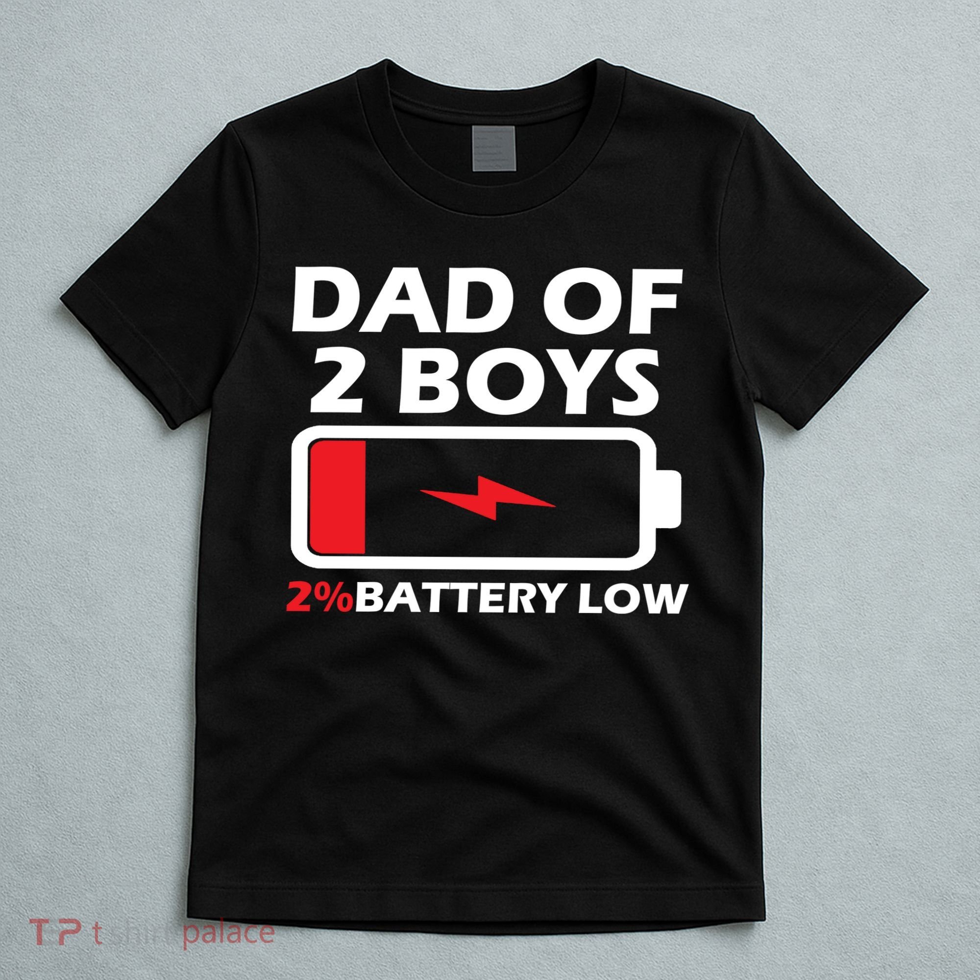 Dad Of 2 Boys Funny Fathers Day Birthday Dady Gift Funny Fathers Day T-Shirt