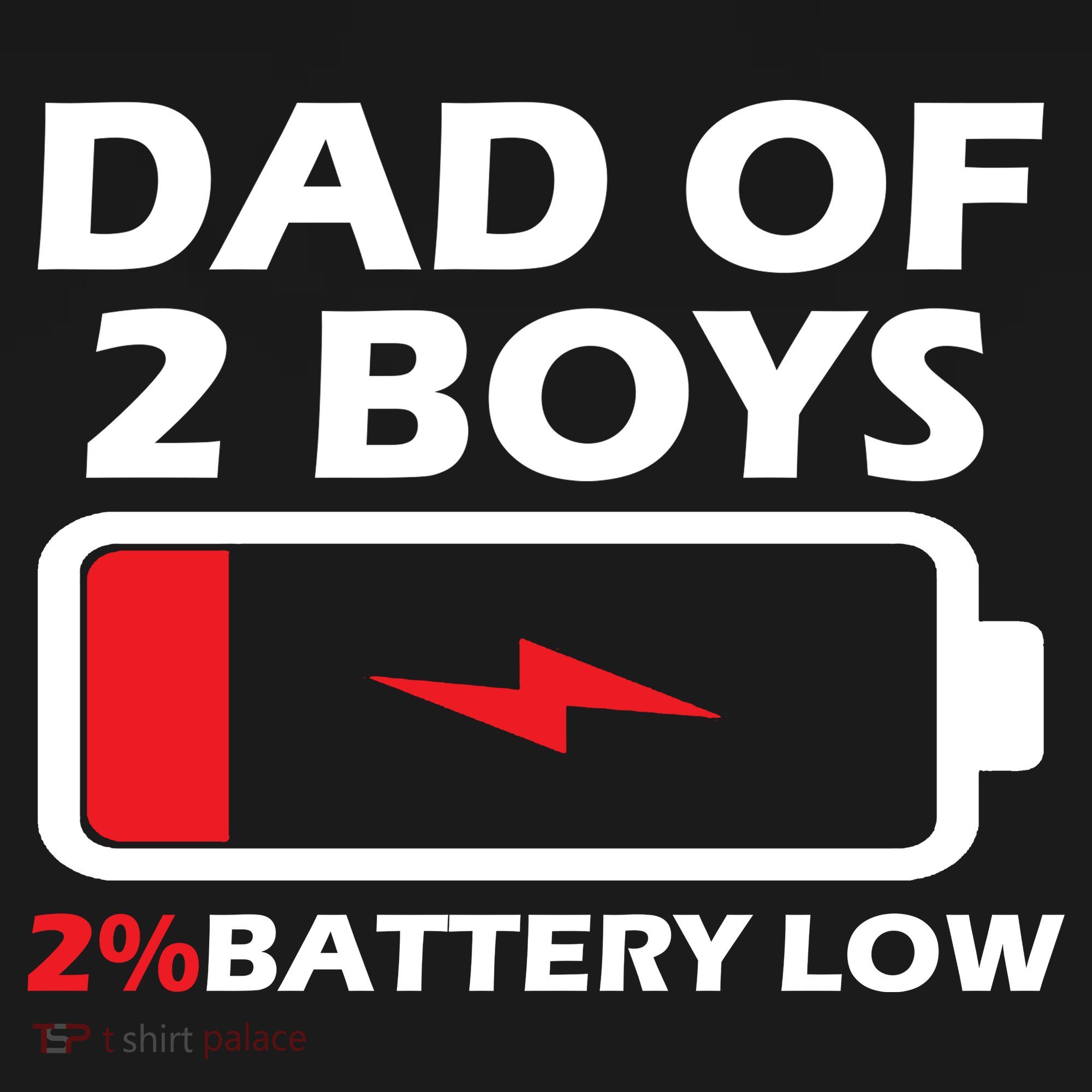 Dad Of 2 Boys Funny Fathers Day Birthday Dady Gift Funny Fathers Day T-Shirt