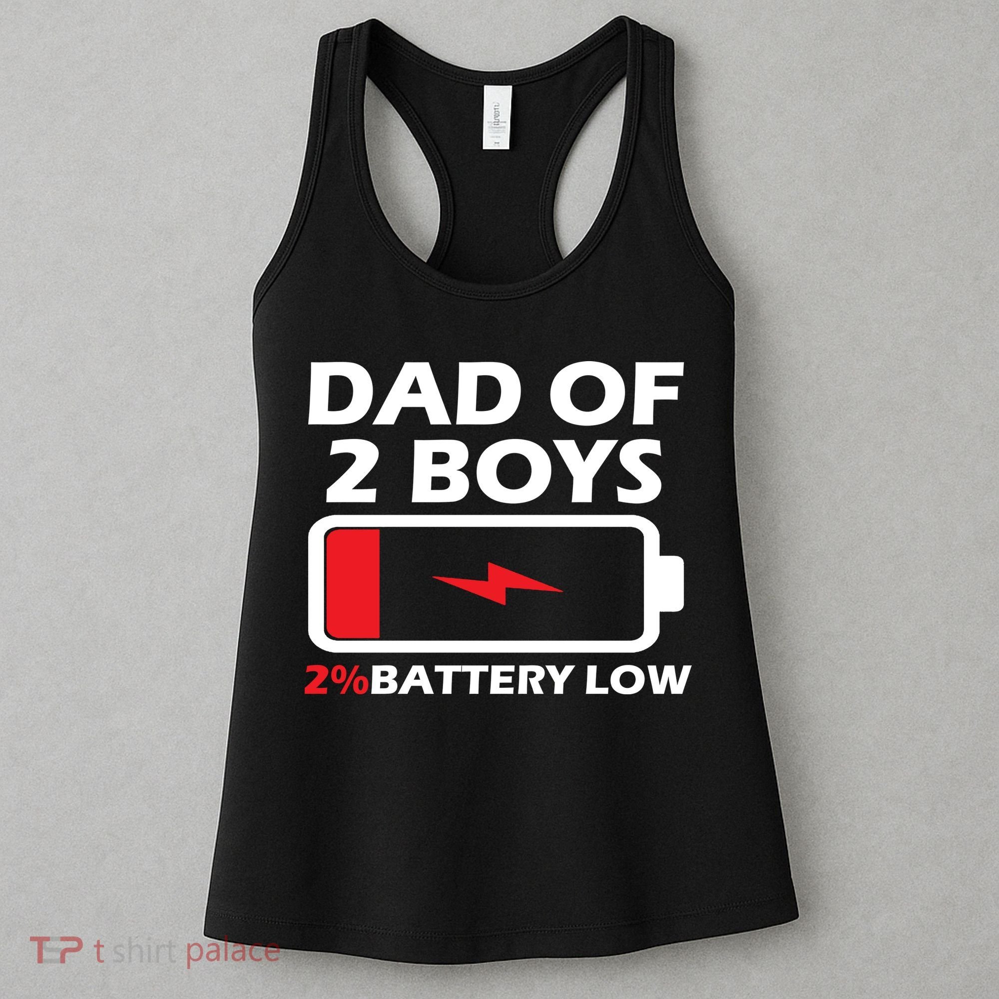 Dad Of 2 Boys Funny Fathers Day Birthday Dady Gift Funny Fathers Day Women's Tank Top