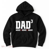 Dad Of 3 Fathers Day Gift Daughter Son Kids Names Personalized Hoodie thumb 0