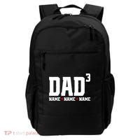 Dad Of 3 Fathers Day Gift Daughter Son Kids Names Personalized Backpack thumb 0
