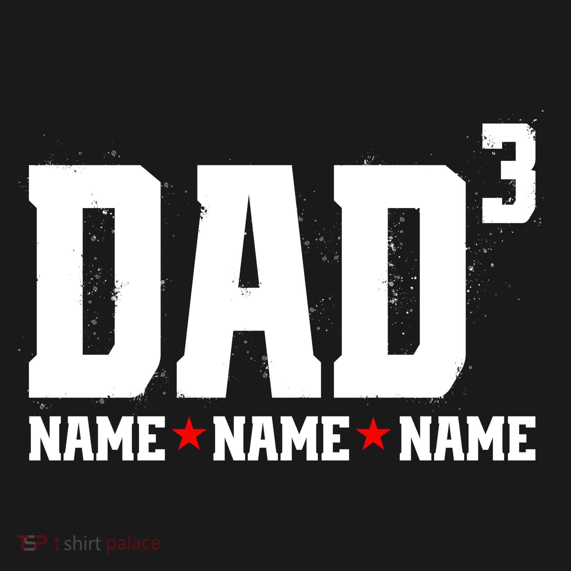 Dad Of 3 Fathers Day Gift Daughter Son Kids Names Personalized Polo