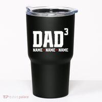 Dad Of 3 Fathers Day Gift Daughter Son Kids Names Personalized Tumbler thumb 0