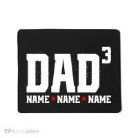 Dad Of 3 Fathers Day Gift Daughter Son Kids Names Personalized Mousepad thumb 0