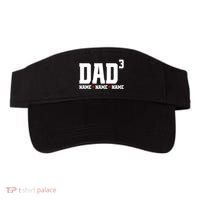Dad Of 3 Fathers Day Gift Daughter Son Kids Names Personalized Visor thumb 0