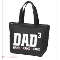Dad Of 3 Fathers Day Gift Daughter Son Kids Names Personalized Tote Bag thumb 3