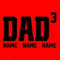 Dad Of 3 Fathers Day Gift Daughter Son Kids Names Personalized Santa Hat thumb 1