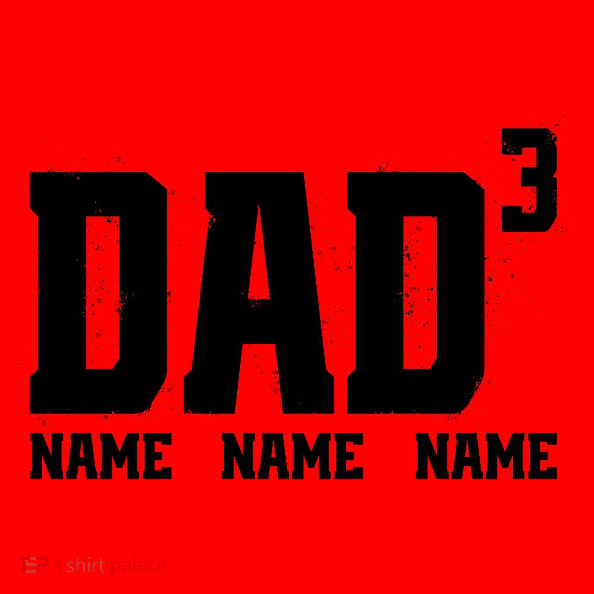 Dad Of 3 Fathers Day Gift Daughter Son Kids Names Personalized Santa Hat