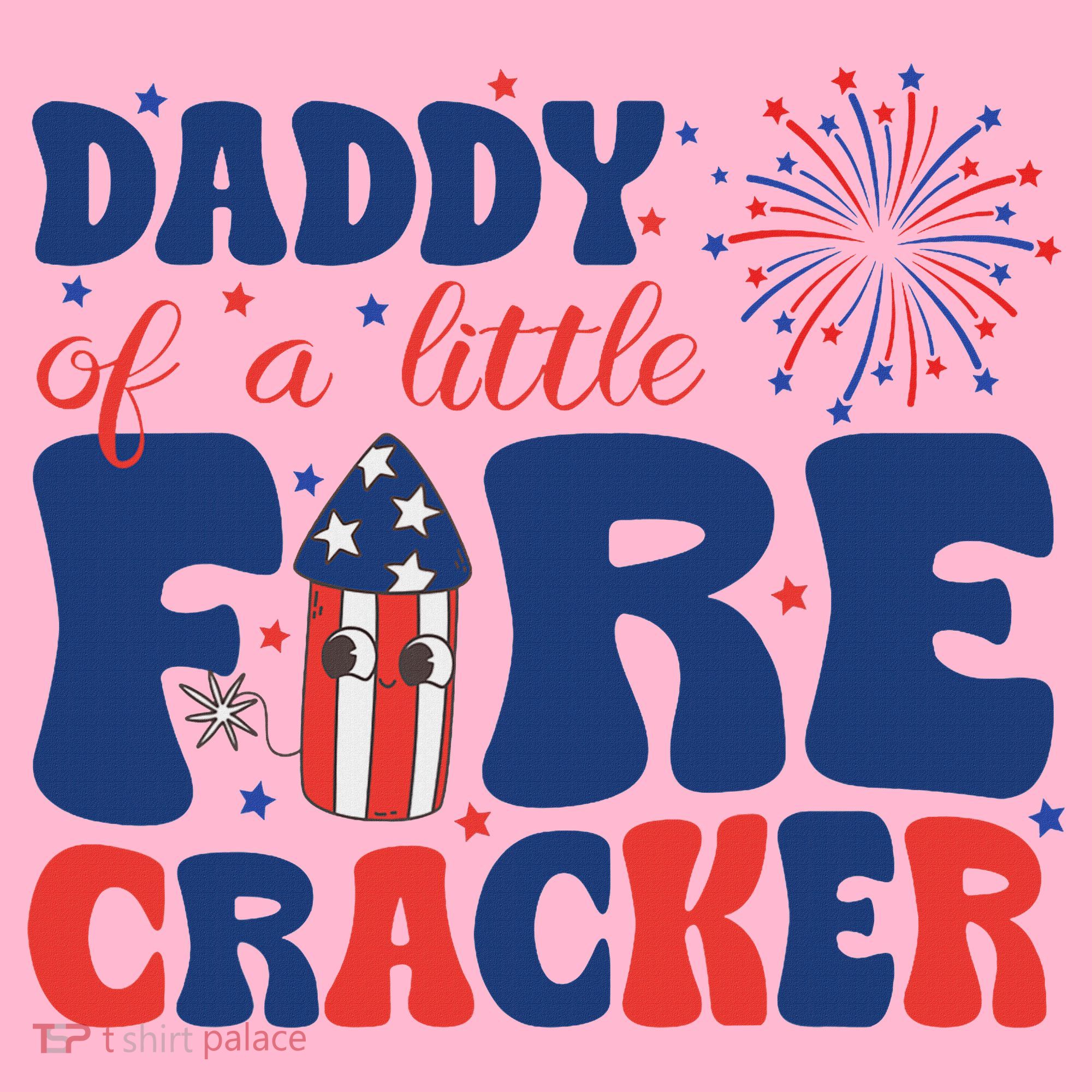 Daddy Of A Little Firecracker Family Matching 4th Of July Coaster