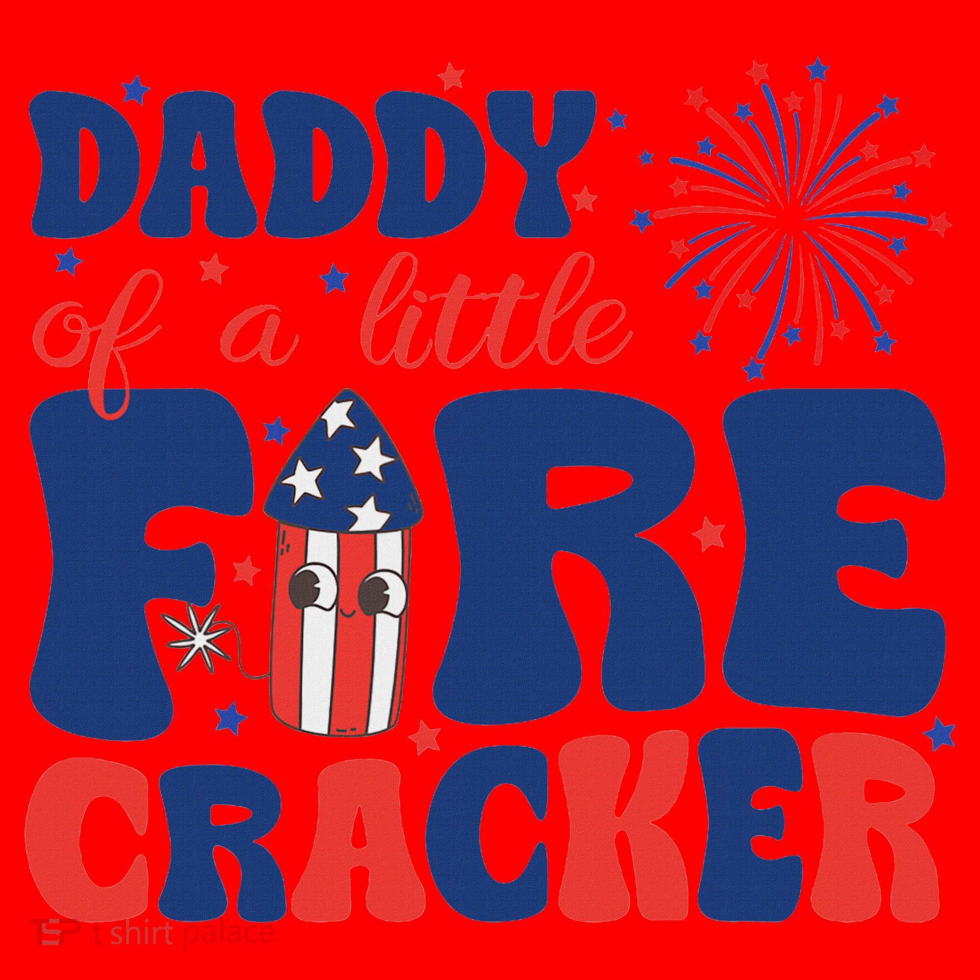 Daddy Of A Little Firecracker Family Matching 4th Of July Santa Hat