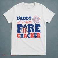 Daddy Of A Little Firecracker Family Matching 4th Of July T-Shirt thumb 5