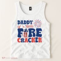 Daddy Of A Little Firecracker Family Matching 4th Of July Tank Top thumb 2