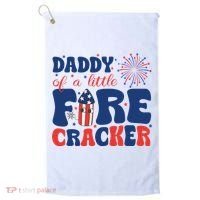 Daddy Of A Little Firecracker Family Matching 4th Of July Golf Towel thumb 0