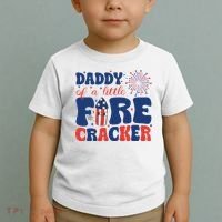 Daddy Of A Little Firecracker Family Matching 4th Of July Toddler T-Shirt thumb 2