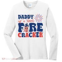Daddy Of A Little Firecracker Family Matching 4th Of July Women's Long Sleeve Shirt thumb 0