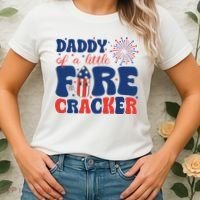 Daddy Of A Little Firecracker Family Matching 4th Of July Women's T-Shirt thumb 2