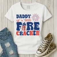 Daddy Of A Little Firecracker Family Matching 4th Of July Women's T-Shirt thumb 3
