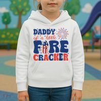Daddy Of A Little Firecracker Family Matching 4th Of July Kids Hoodie thumb 3