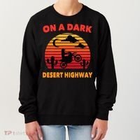 Desert On A Dark Desert Highway Mojave Cactus Retro Women's Sweatshirt thumb 0