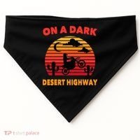 Desert On A Dark Desert Highway Mojave Cactus Retro USA-Made Doggie Bandana thumb 0