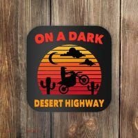 Desert On A Dark Desert Highway Mojave Cactus Retro Coaster thumb 0